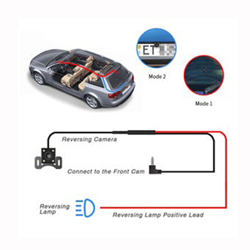 (OPEN BOX) Campark DC02- Front and Rear Full HD Dual Dashboard Camera for Cars with G-Sensor