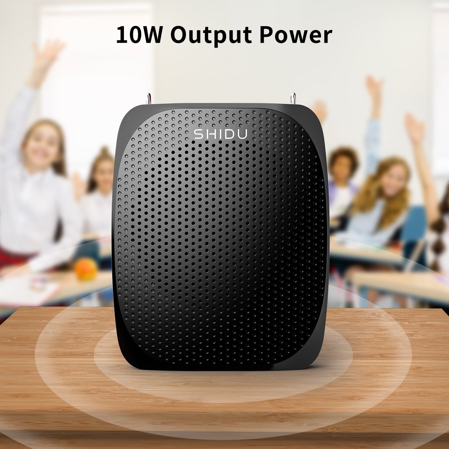 Shidu S515 - Wired Portable Voice Amplifier with Bluetooth Support (Black)