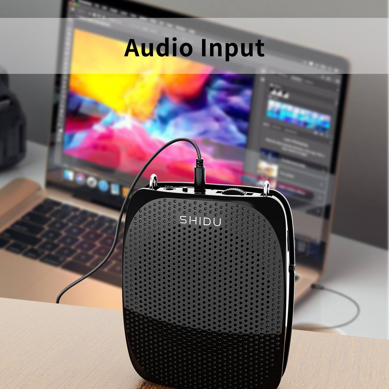 Shidu S515 - Wired Portable Voice Amplifier with Bluetooth Support (Black)