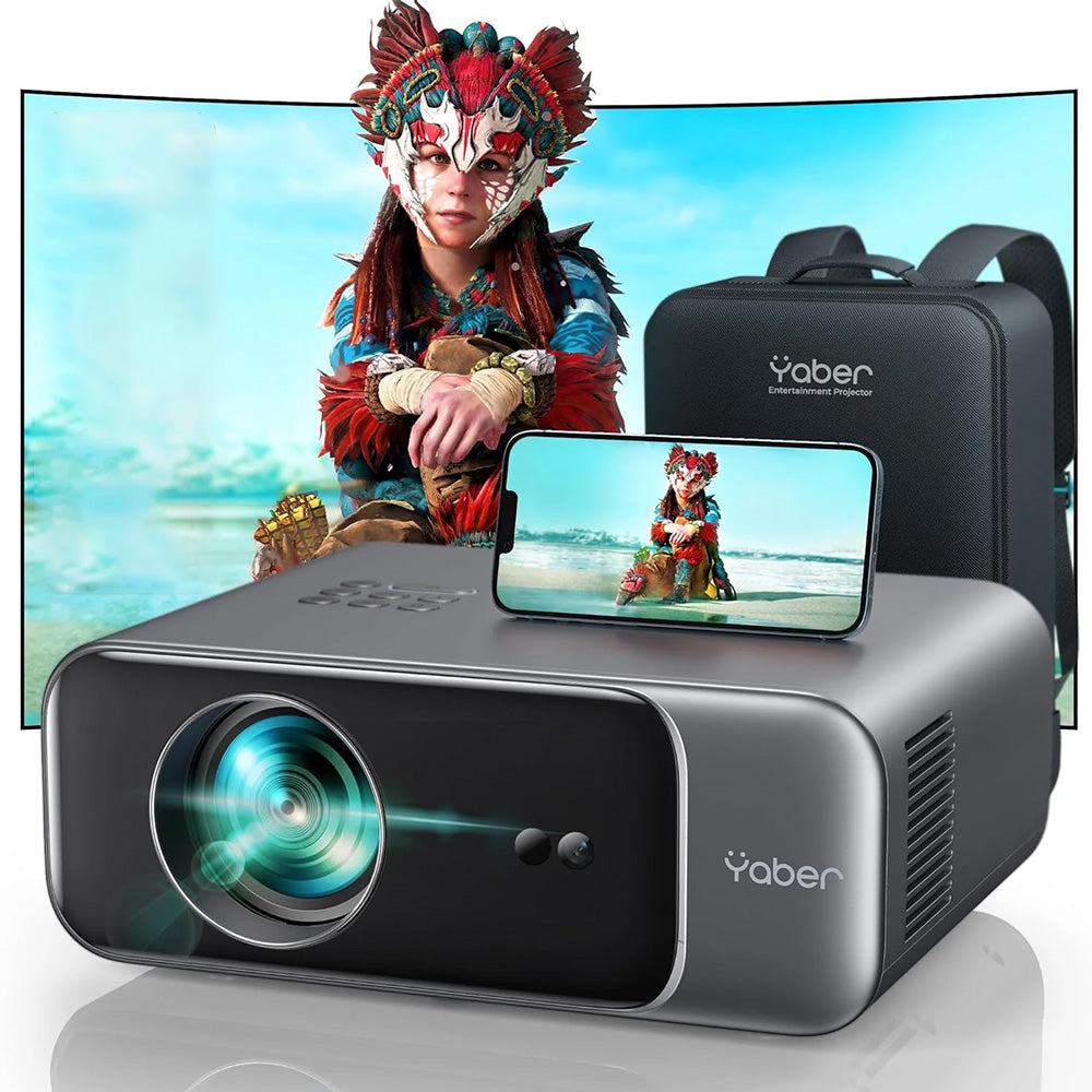 (Refurbished) Yaber PRO V9 - Bluetooth and WIFI 6 Outdoor and  Home Projector for Phone/TV Stick/PC