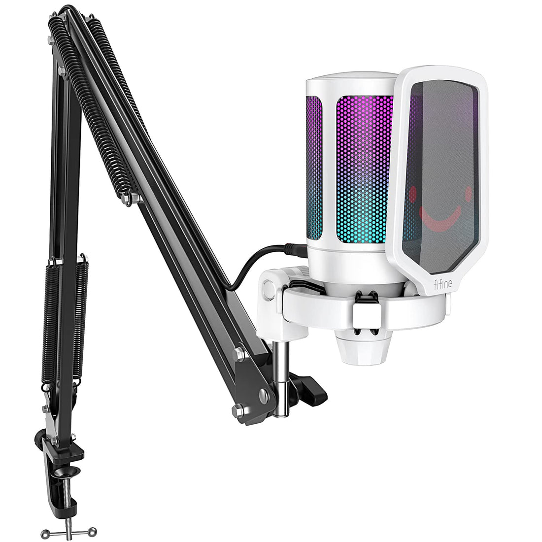 (Refurbished) Fifine Ampligame A6T - Gaming USB Microphone Kit (White)