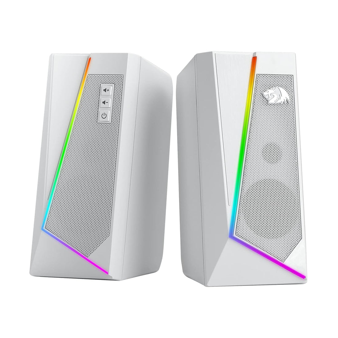 ANVIL GS520 - RGB 2.0 Channel Gaming Wired Desktop Speakers (White)