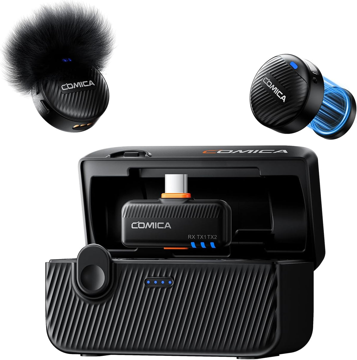 Comica Vimo Me Mobile - Mini Wireless Magnetic Lavalier Microphone with AI Noise Cancellation