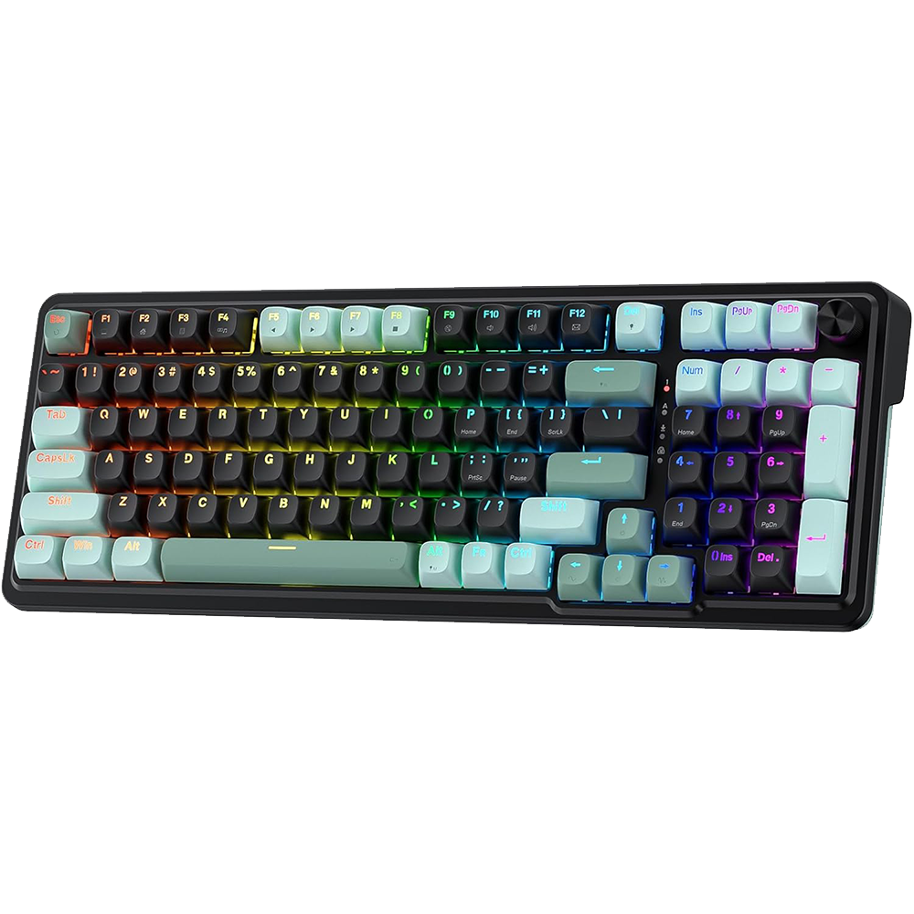Redragon Eisa K686 - 96% Wired RGB Mechanical Keyboard Green and Black (Magnetic Switch)