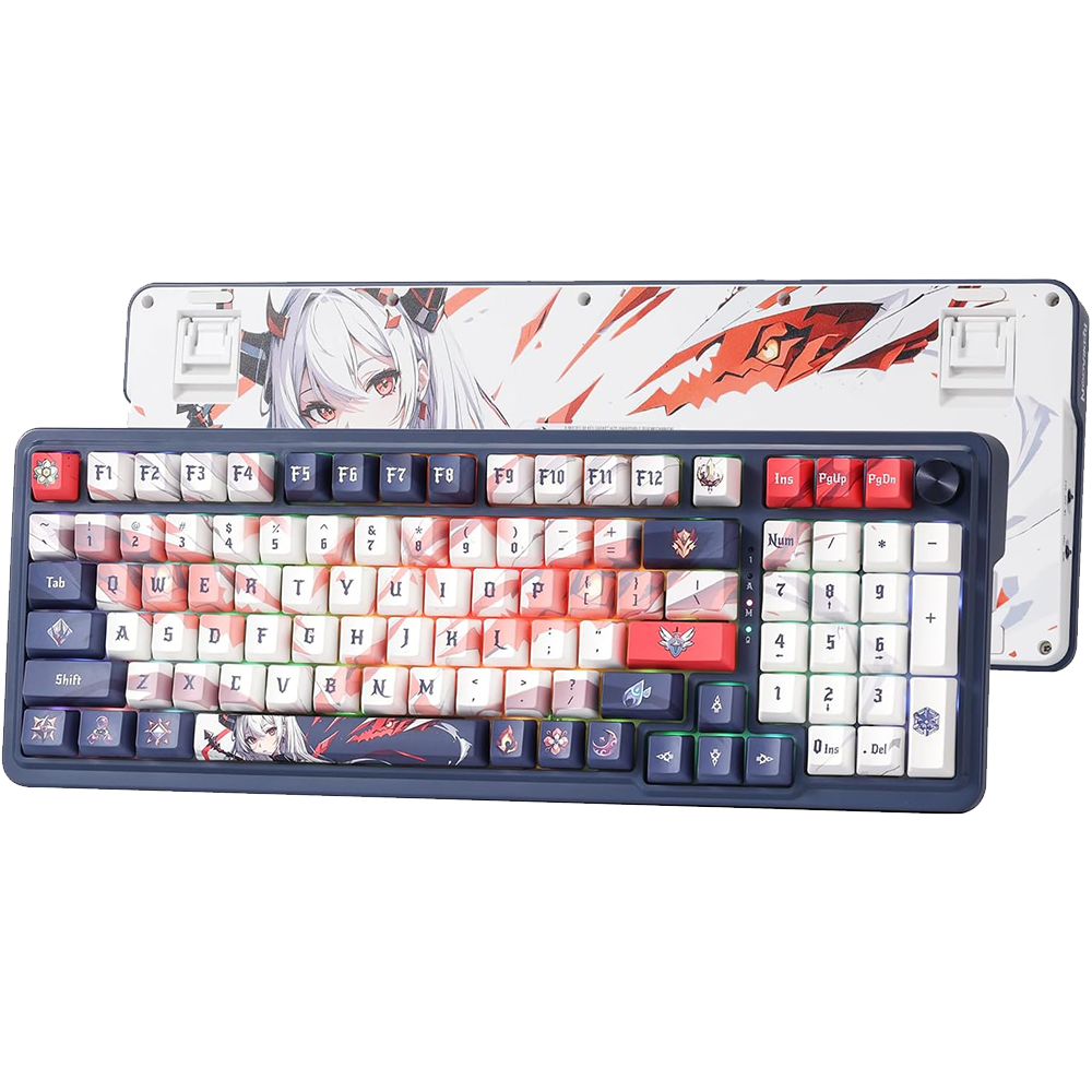 Redragon Eisa Pro K686 Pro - Wired+2.4Ghz+Bluetooth Mechanical Keyboard Anime Theme (Custom Hi-Fi Linear Switch)