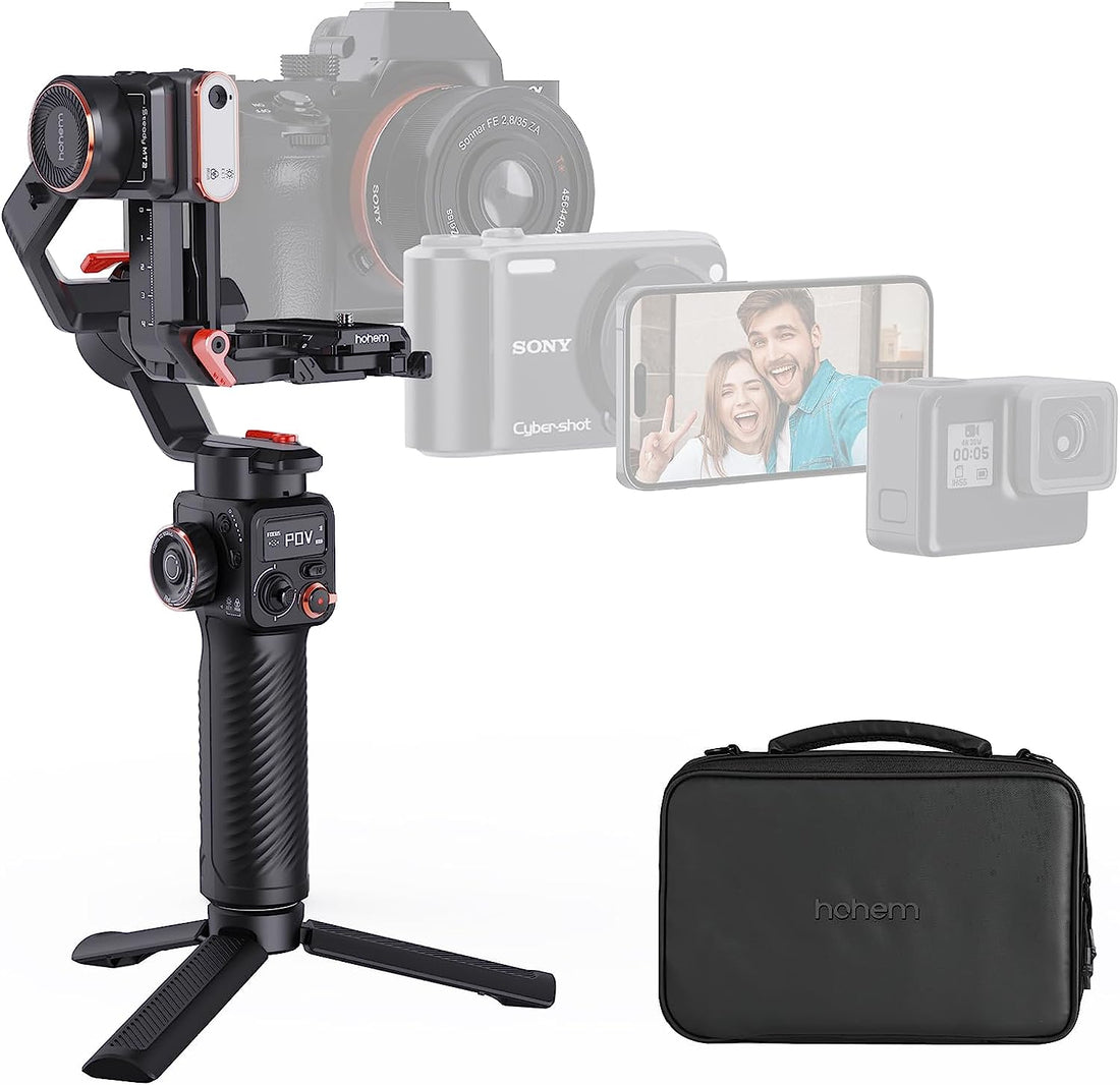 (Refurbished) Hohem MT2 Kit - 4-in-1 Gimbal for Camera, Pocket Camera, Action Camera and Smart Phone with AI Tracker and RGB Fill Light