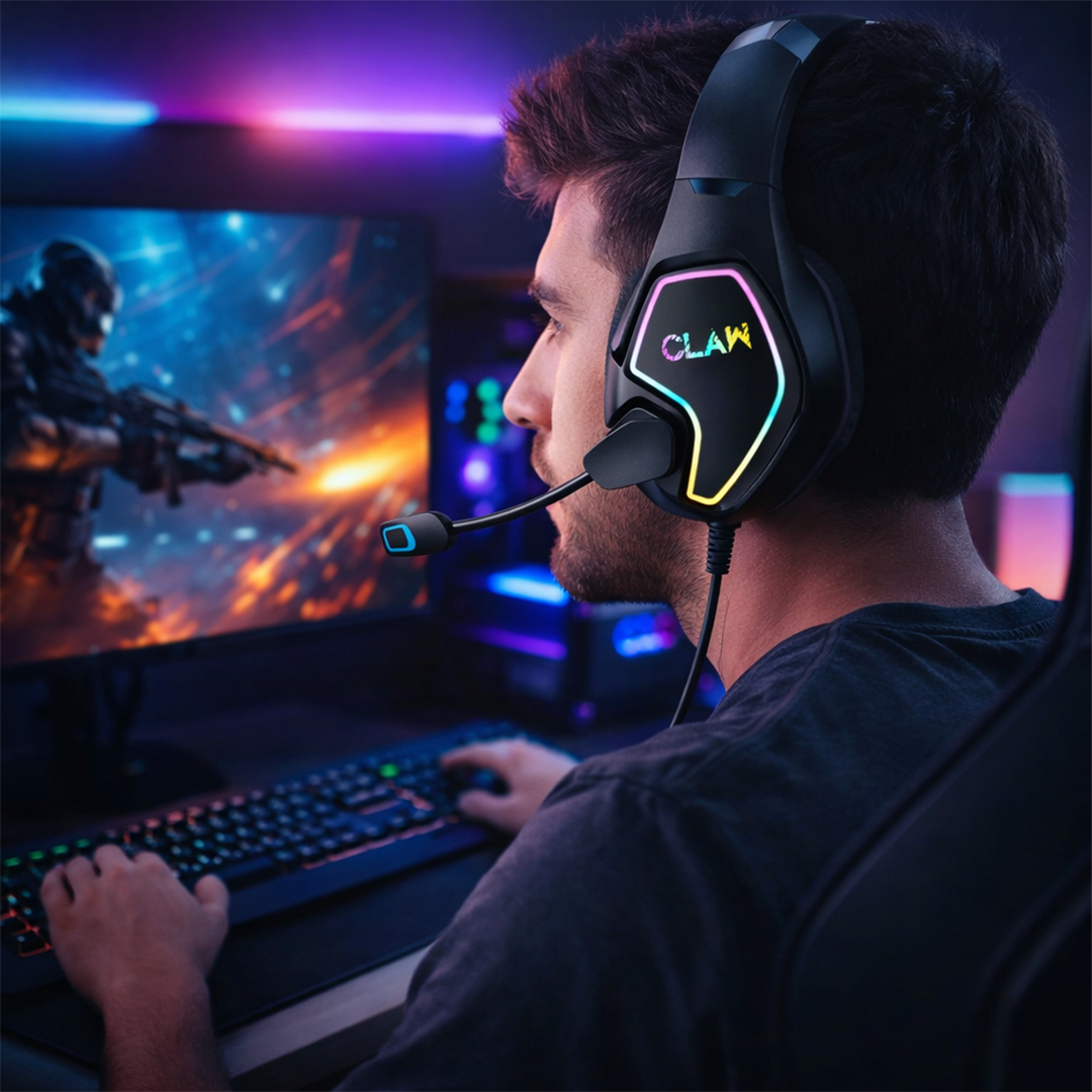 (OPEN BOX) CLAW GH40 - RGB Gaming Headset with Microphone