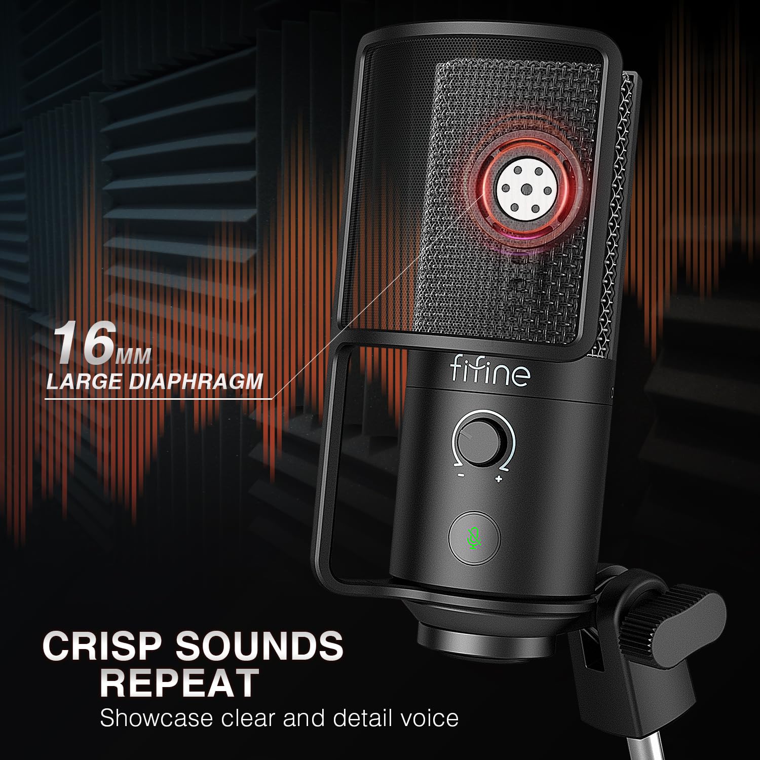 (Refurbished) Fifine T669 PRO 1 - USB Microphone Kit With Mute Button and Gain Knob