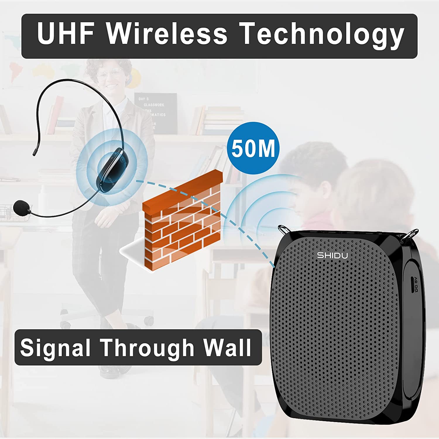 Shidu S615 - Wireless Portable Voice Amplifier