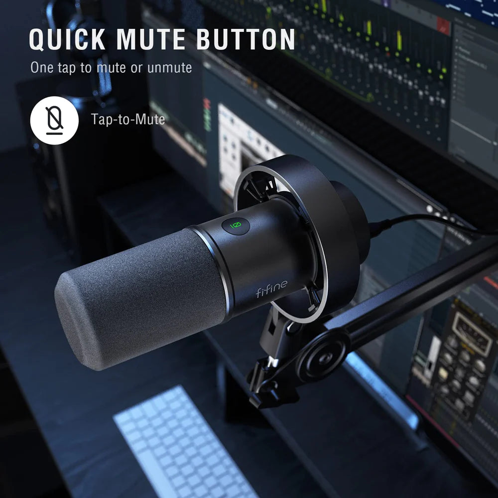 Fifine Amplitank - K688 Dynamic USB Microphone (Grey)