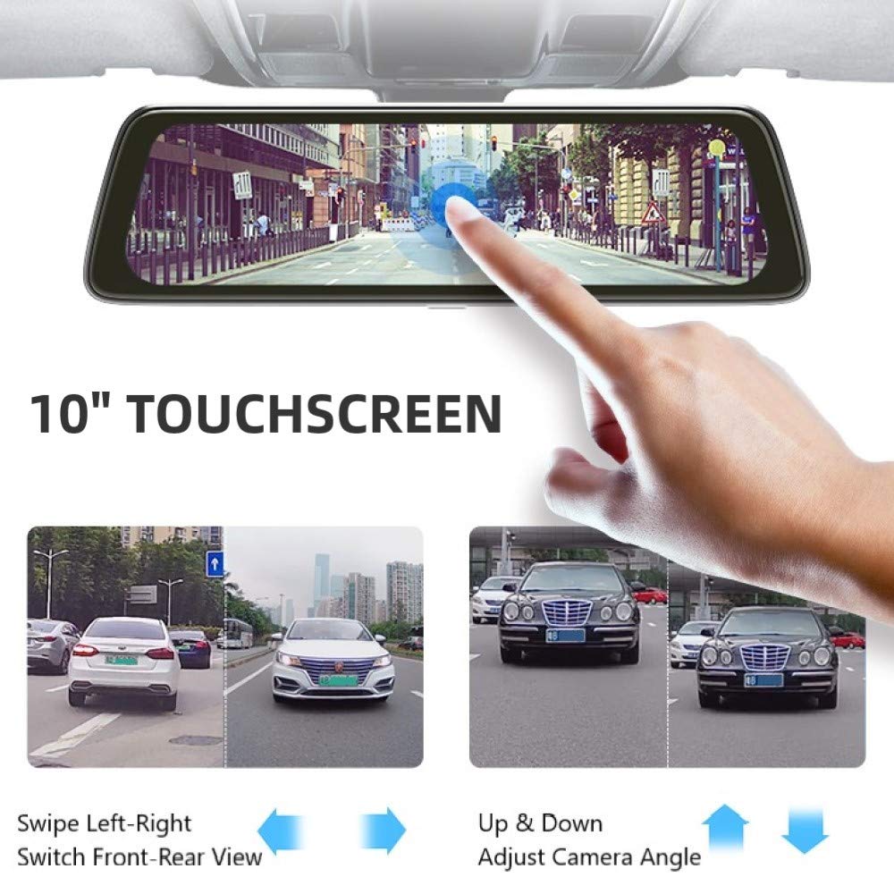 (Refurbished) DDPAI Mola E3 Dual - 1440P and 1080P QHD Rear view Mirror Dashcam