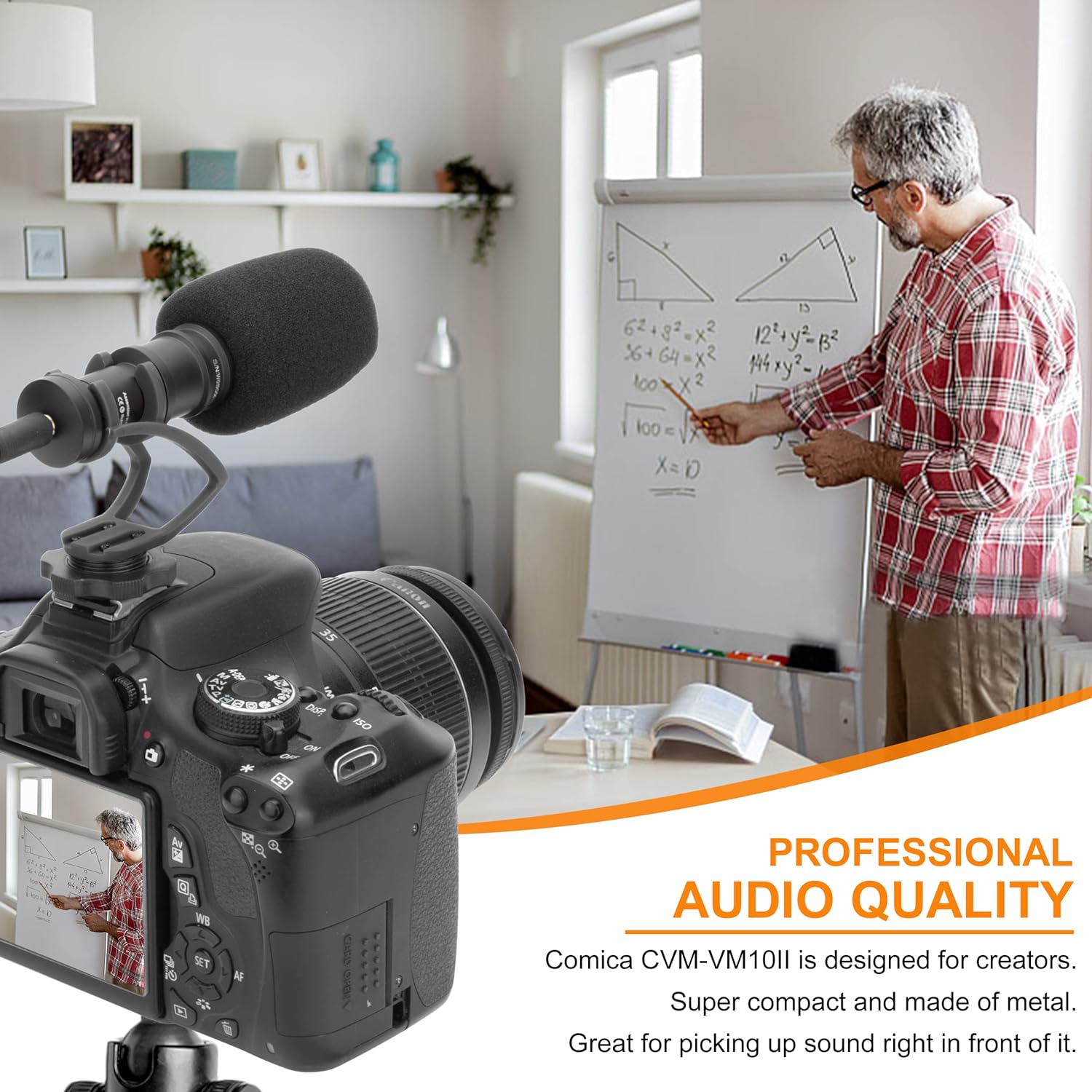 Comica CVM-VM10II - Micro Cardioid Condenser Shotgun Video Microphone (Black)