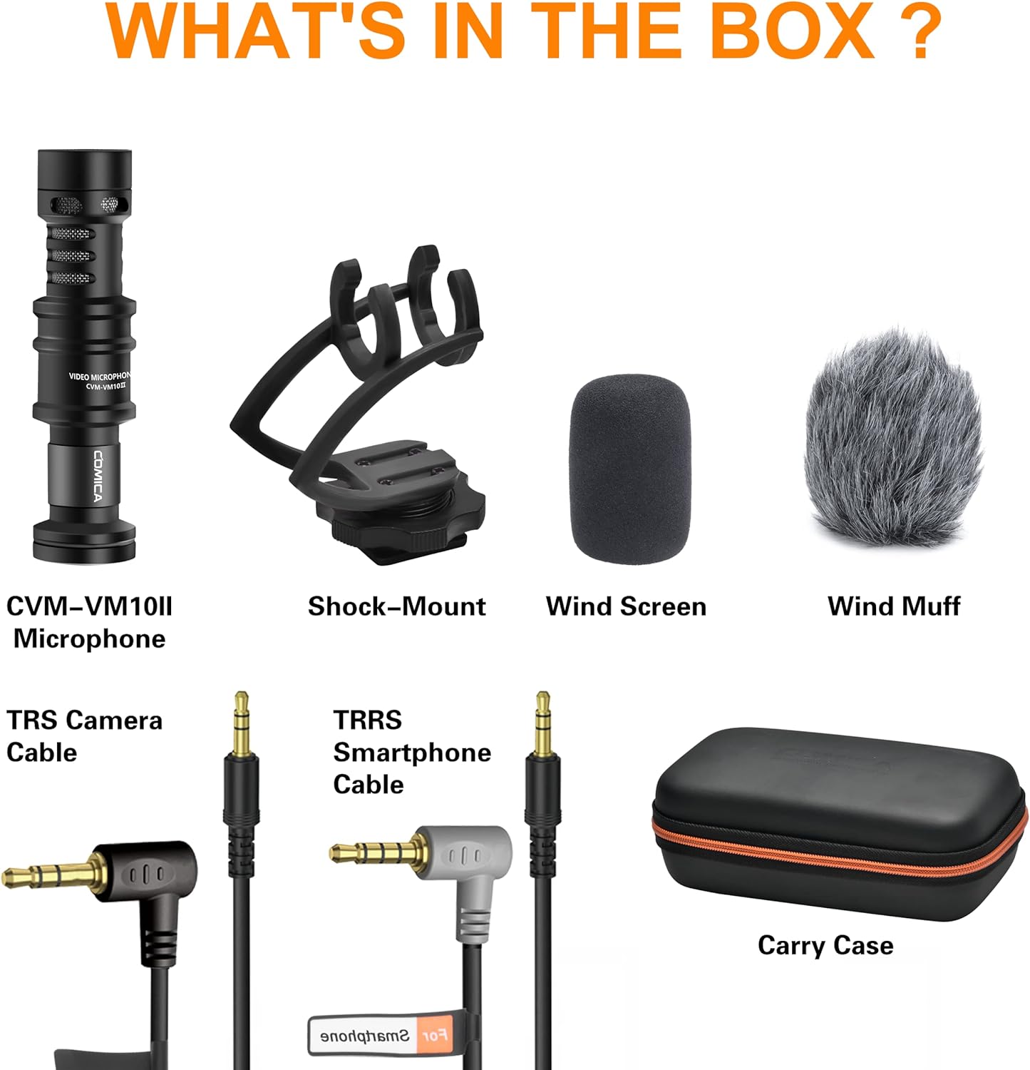 Comica CVM-VM10II - Micro Cardioid Condenser Shotgun Video Microphone (Black)