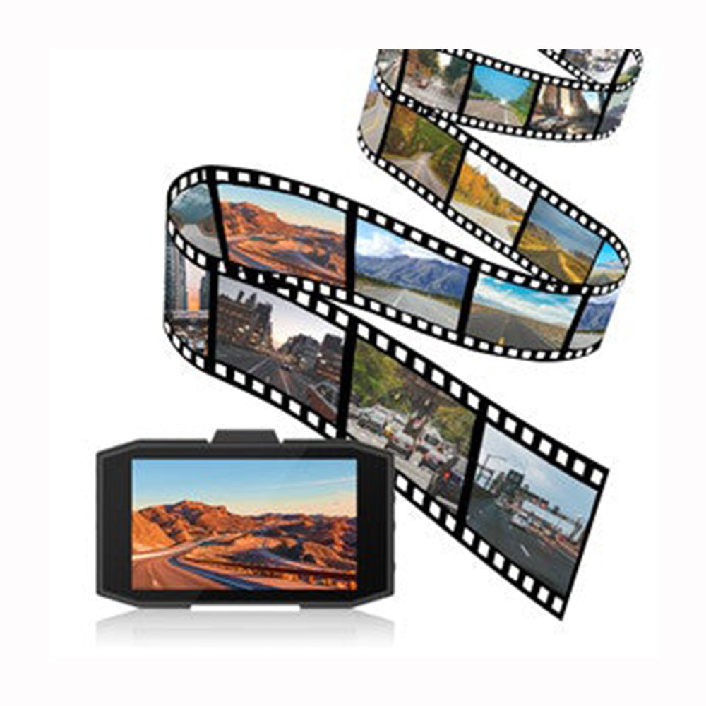 (OPEN BOX) Campark DC02- Front and Rear Full HD Dual Dashboard Camera for Cars with G-Sensor