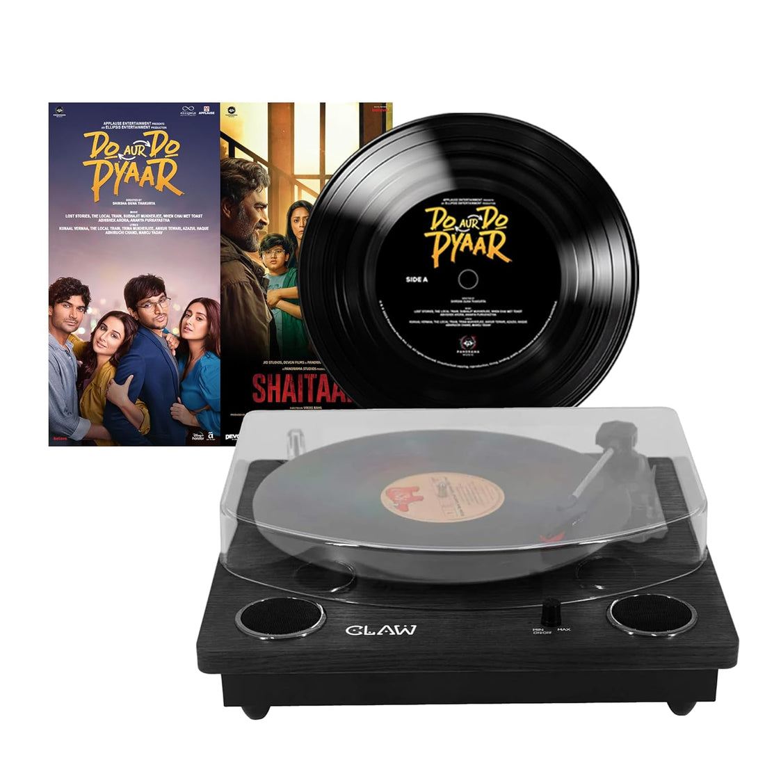 Claw Stag Superb Plus Black + Shaitaan and Do Aur Do Pyaar Vinyl Record Combo