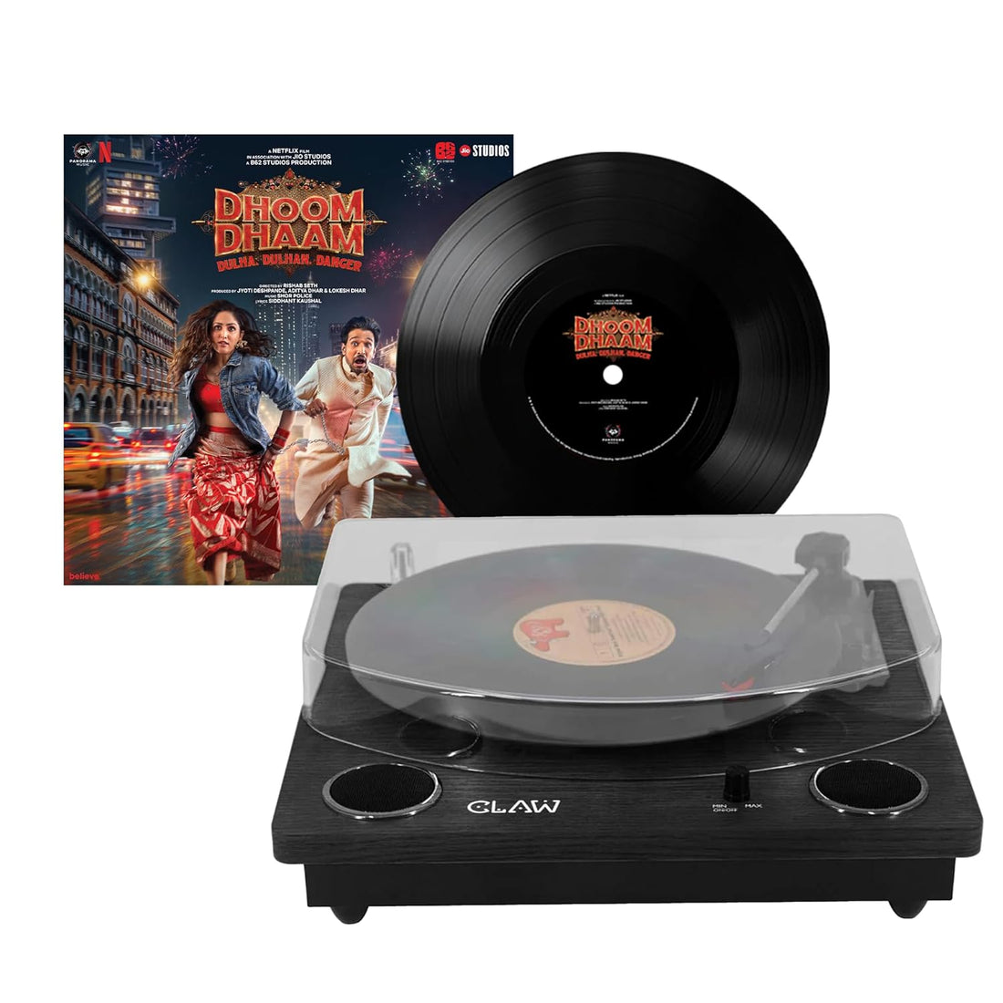 Claw Stag Superb Plus Black + Dhoom Dhaam Vinyl Record Combo