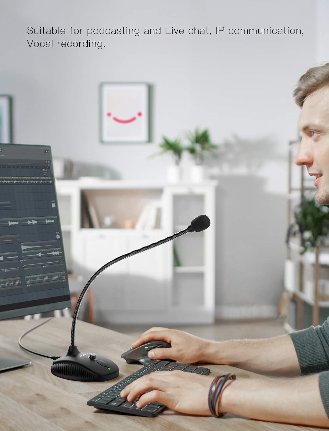 (Refurbished) Fifine K054 - Gooseneck USB Microphone