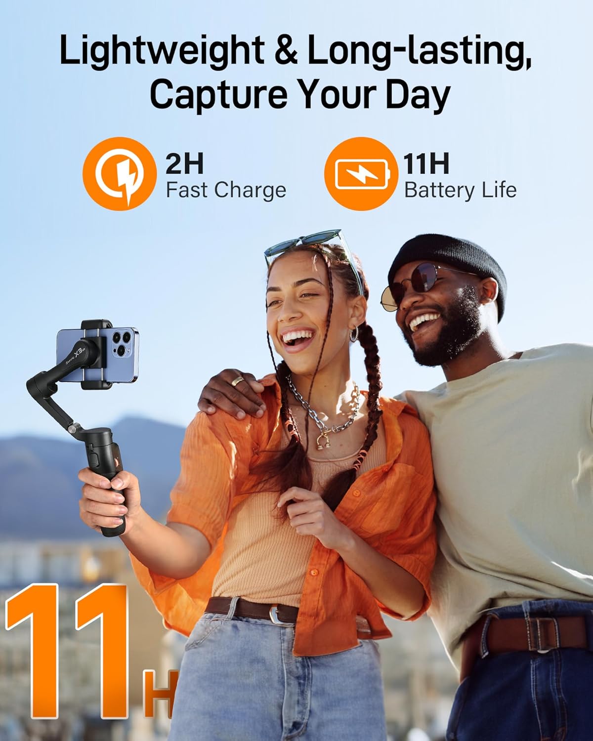 Hohem iSteady X3 SE - 3 Axis Foldable Mobile Gimbal with Detachable Remote (Black)
