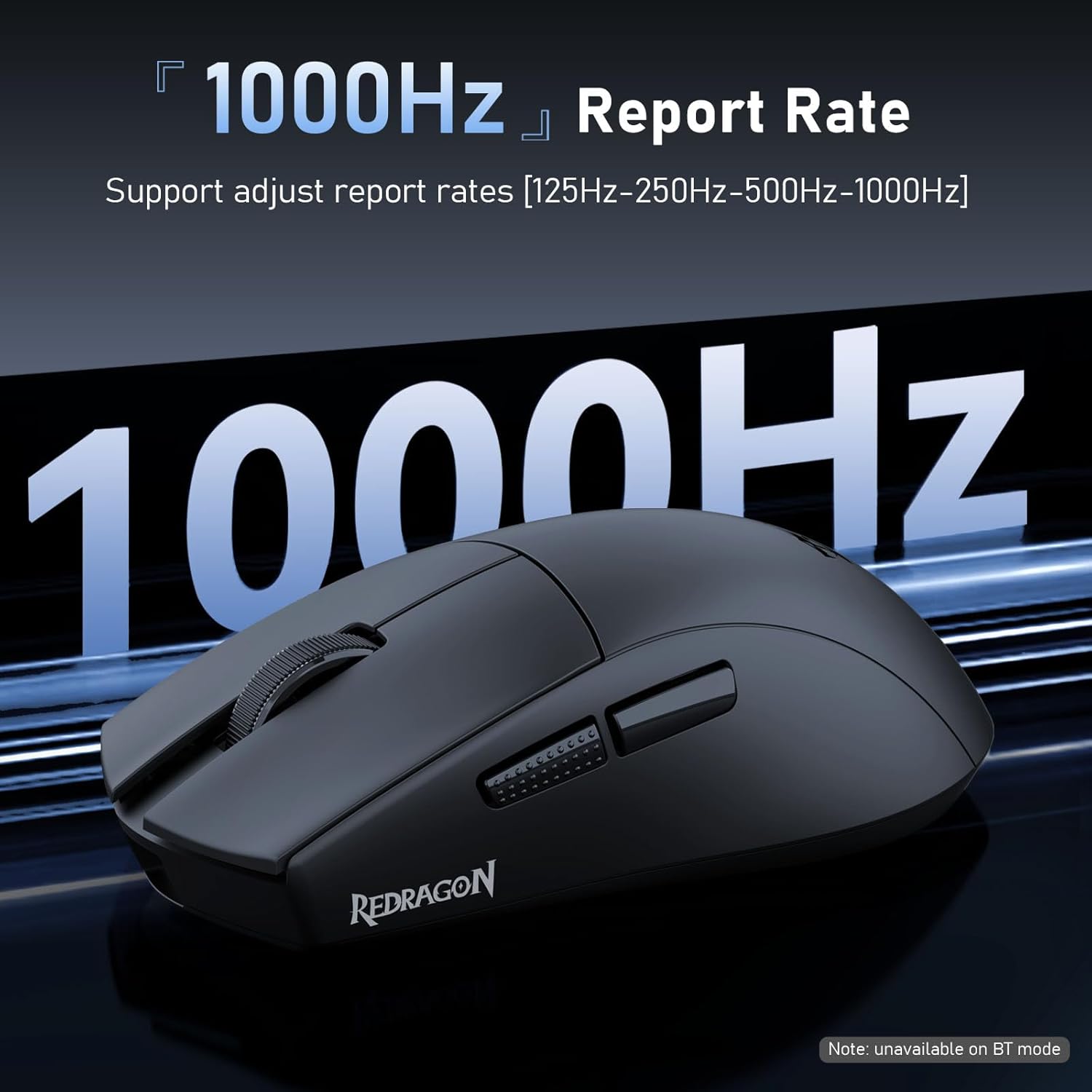 Redragon King Ultra M999 - RGB Wired, Wireless and Bluetooth Mouse with Magnetic Charging Dock