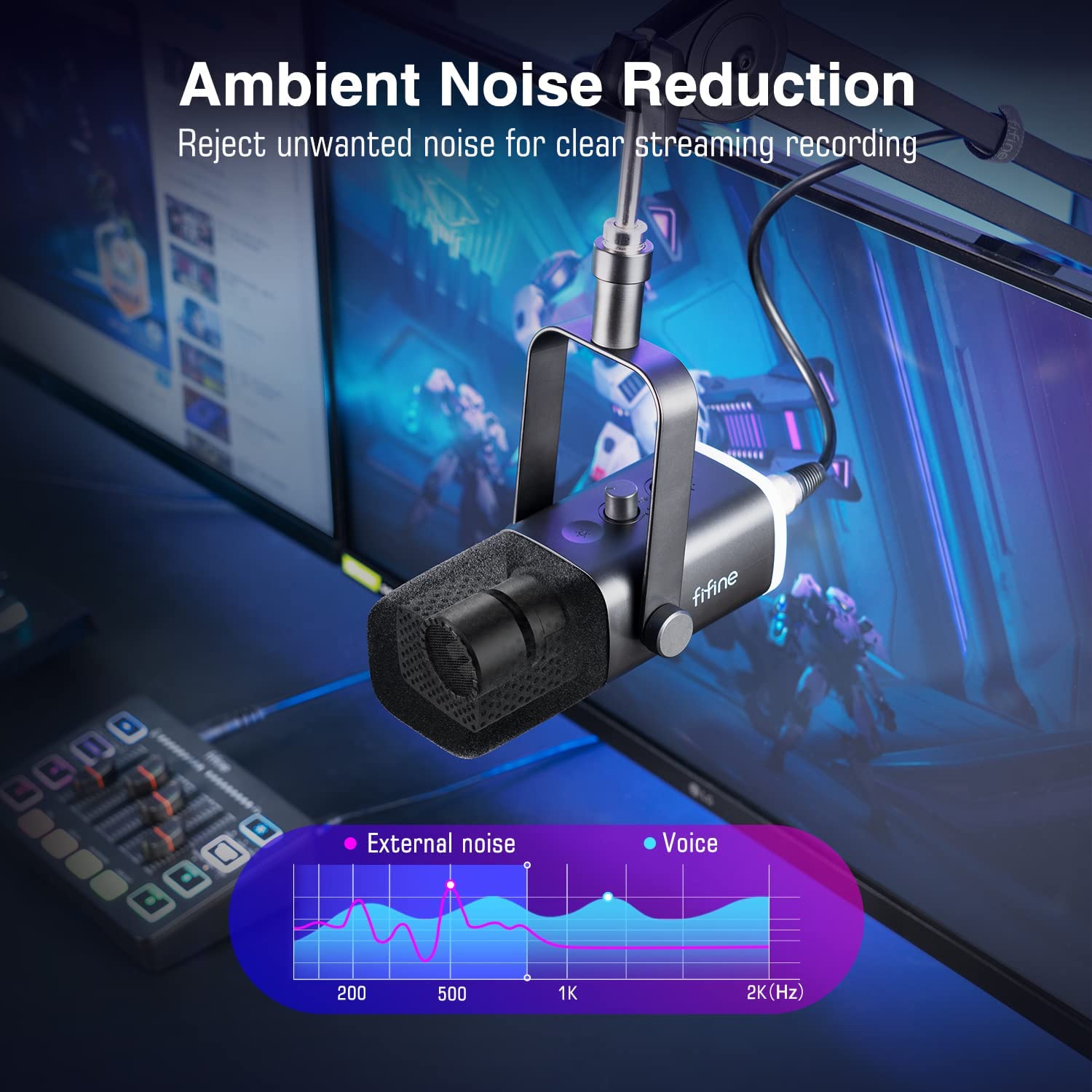 (Refurbished) Fifine Ampligame AM8 - Dynamic USB/XLR Gaming Microphone