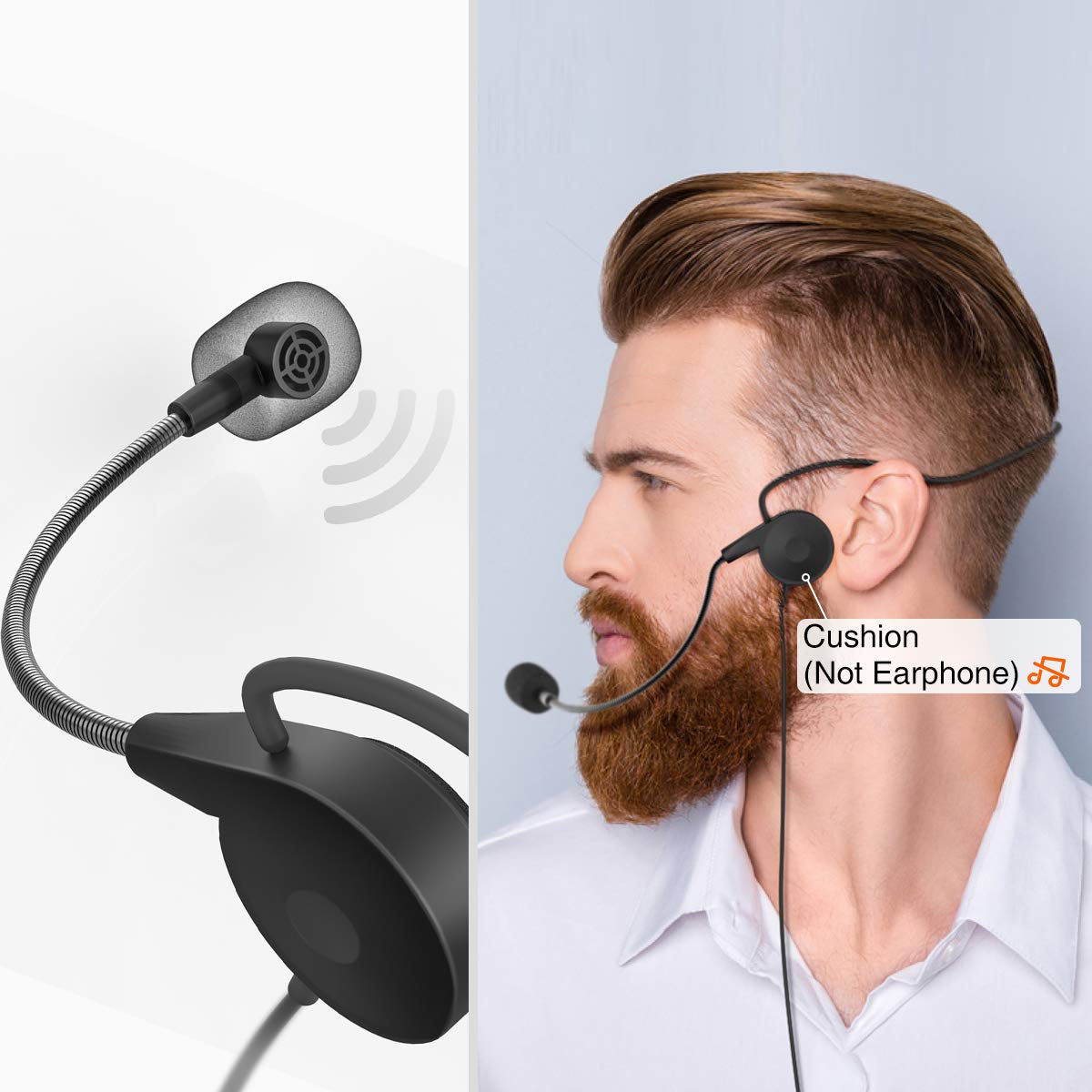 (Refurbished) Fifine K037B - Wireless Lavalier Lapel Microphone With Headset