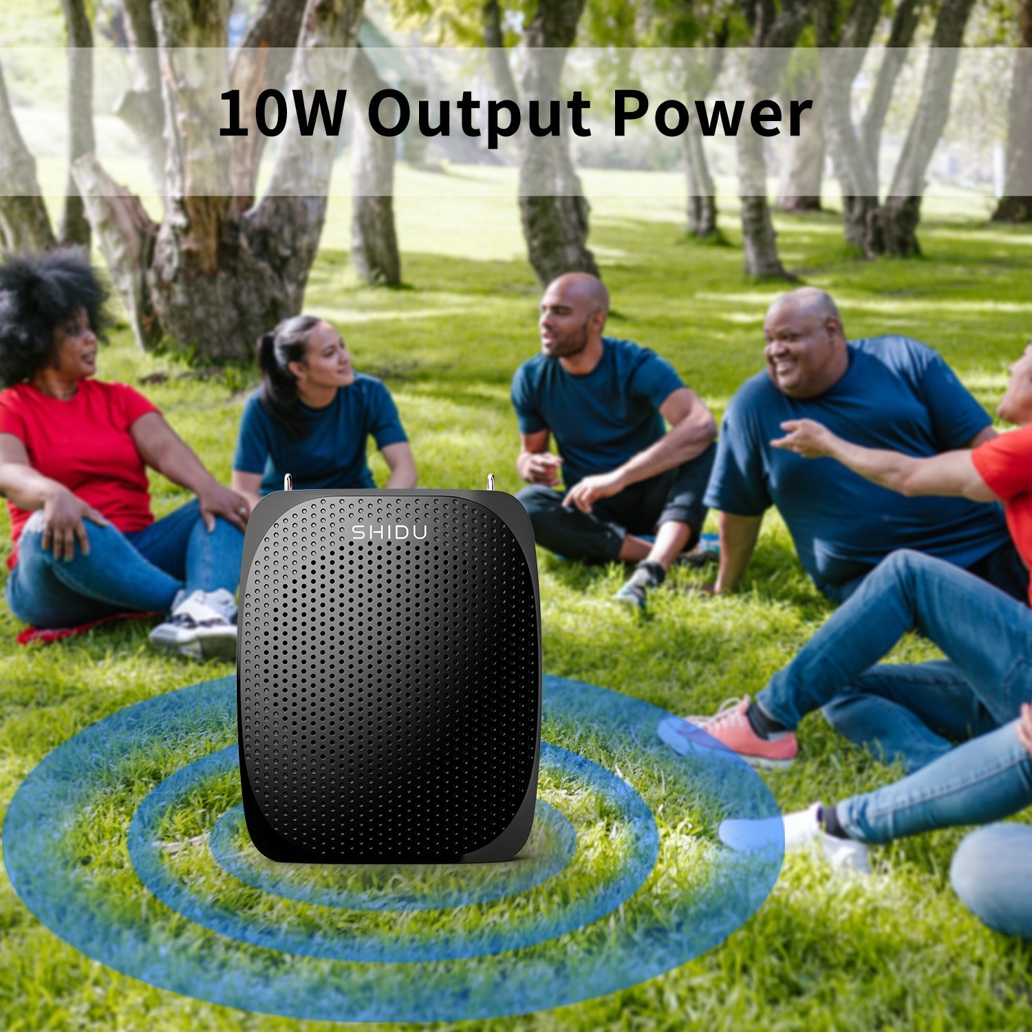 Shidu S515 - Wired Portable Voice Amplifier with Bluetooth Support (Black)