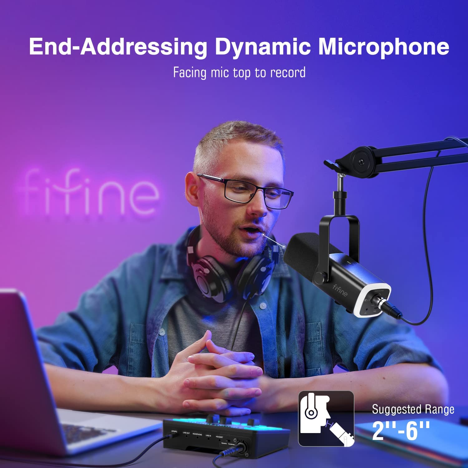 (Refurbished) Fifine Ampligame AM8 - Dynamic USB/XLR Gaming Microphone