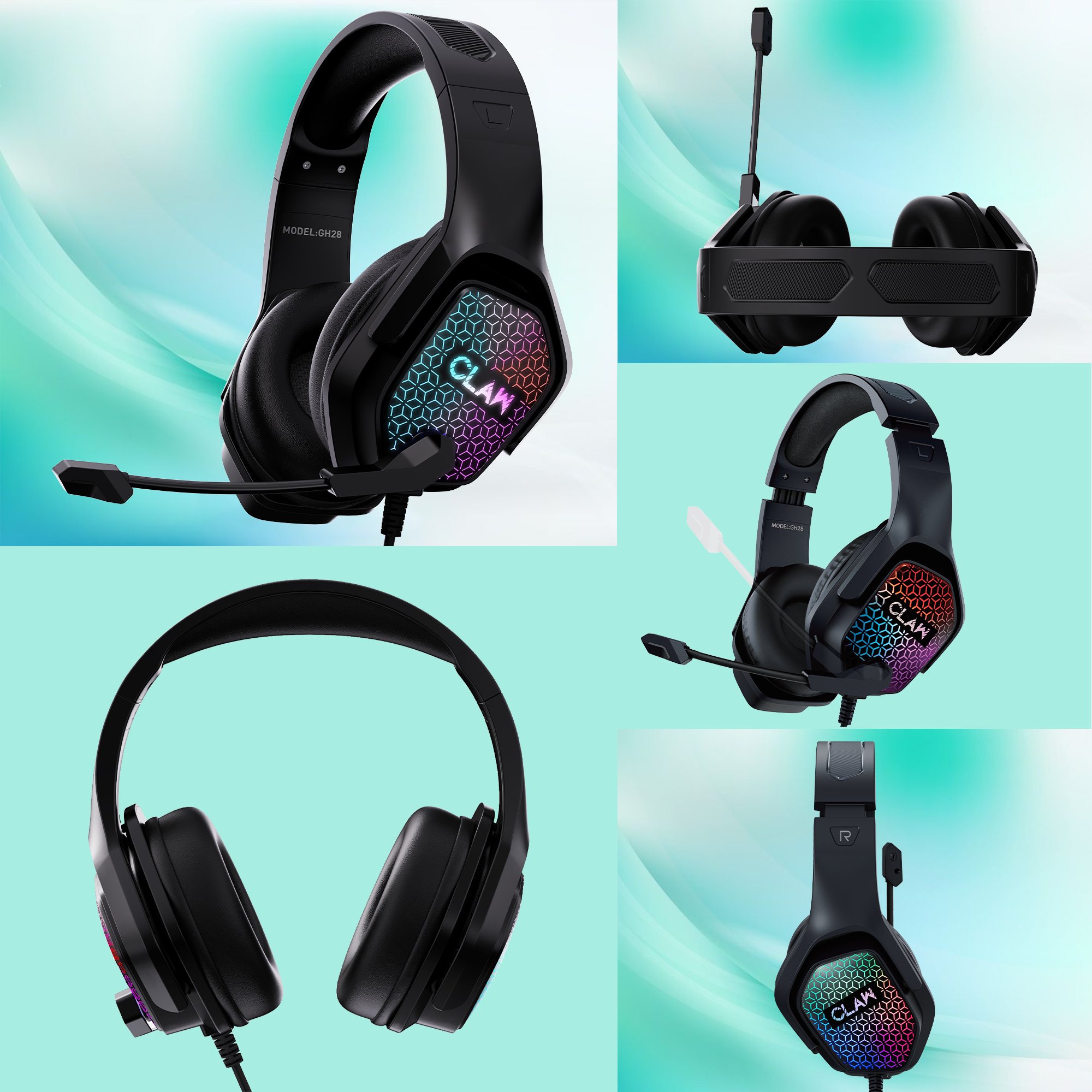 CLAW GH28 - RGB Gaming Headset with Microphone