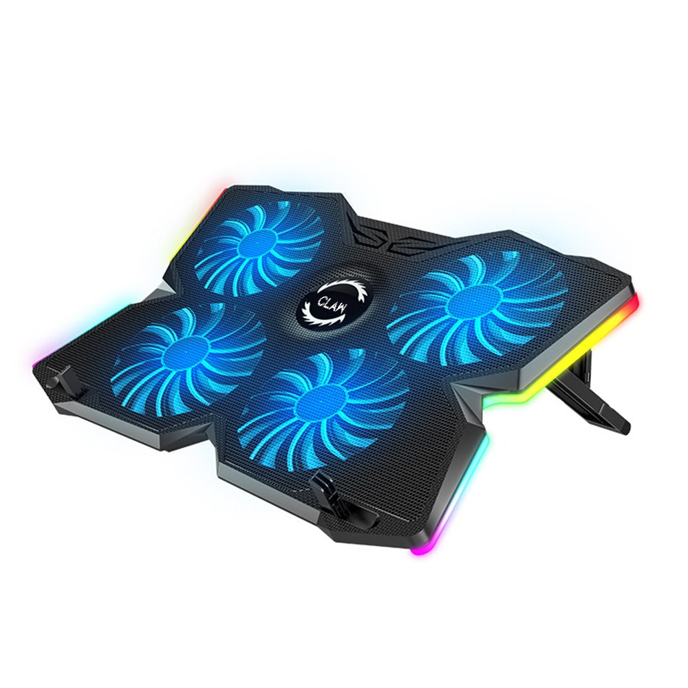 CLAW Arctic K25 PRO - 4 Motors RGB Laptop Cooling Pad with Adjustable Height (Use Code ORIGIN10 to Get 10% DIscount)