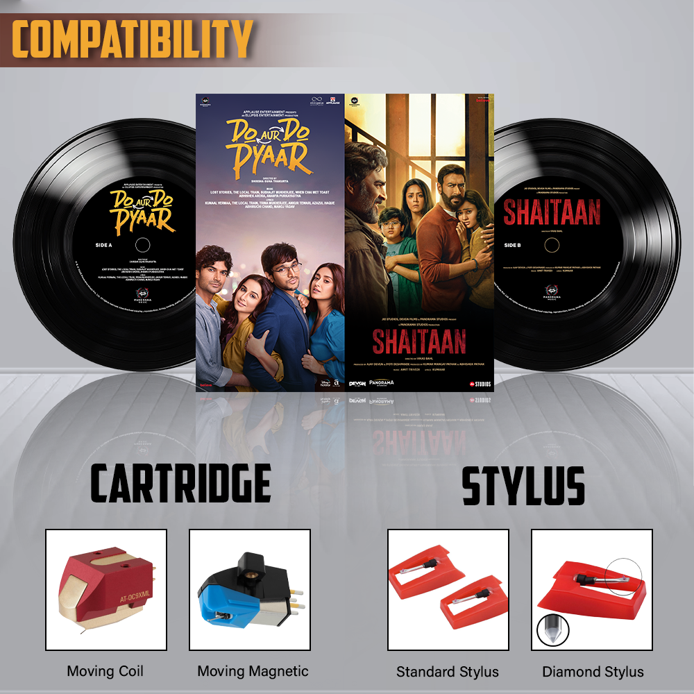 Vinyl Record Disc - Do Aur Do Pyaar + Shaitaan with 33 1⁄3 RPM Supported