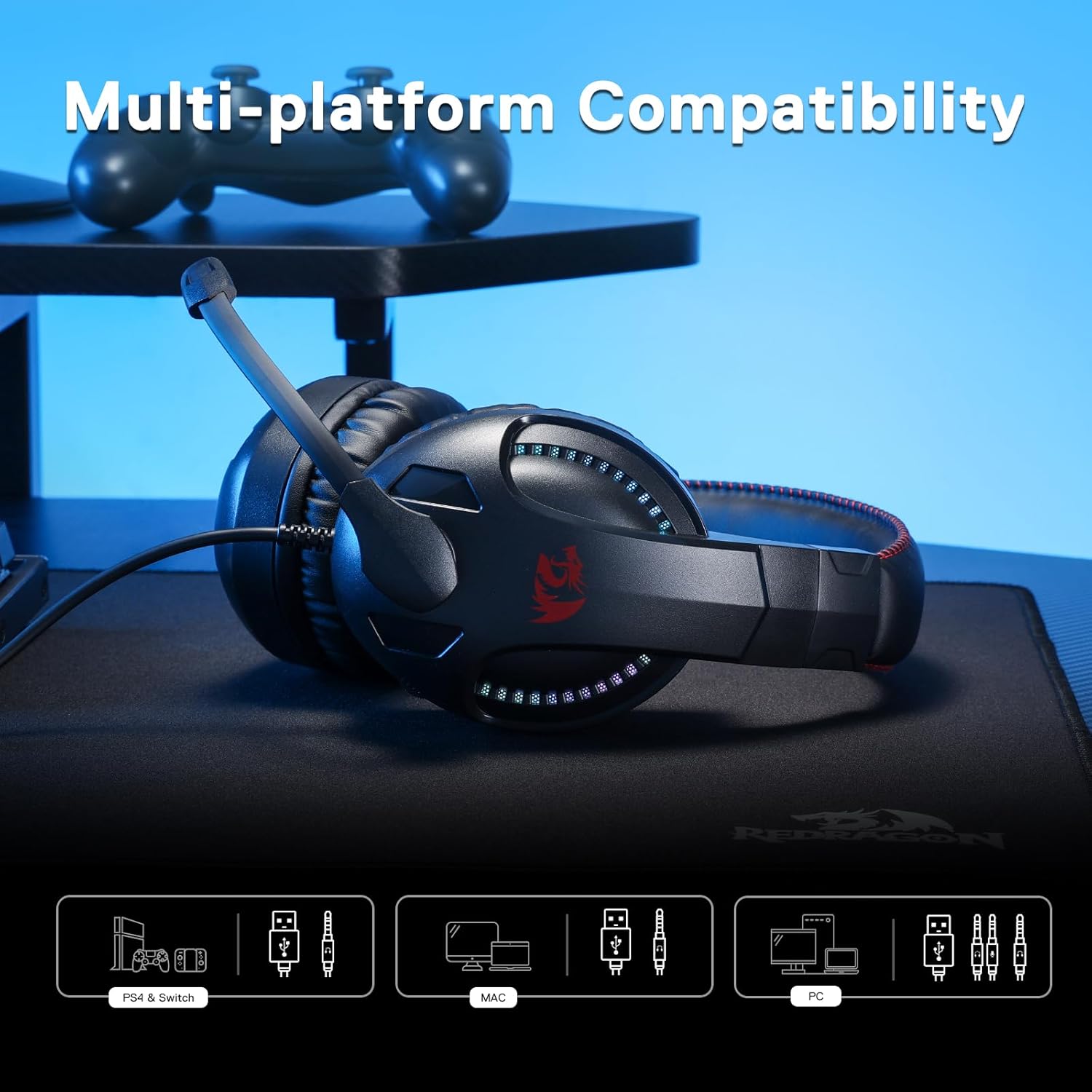 (Refurbished) Redragon Cronus H211 - Wired Gaming Headset with Stereo Surround Sound