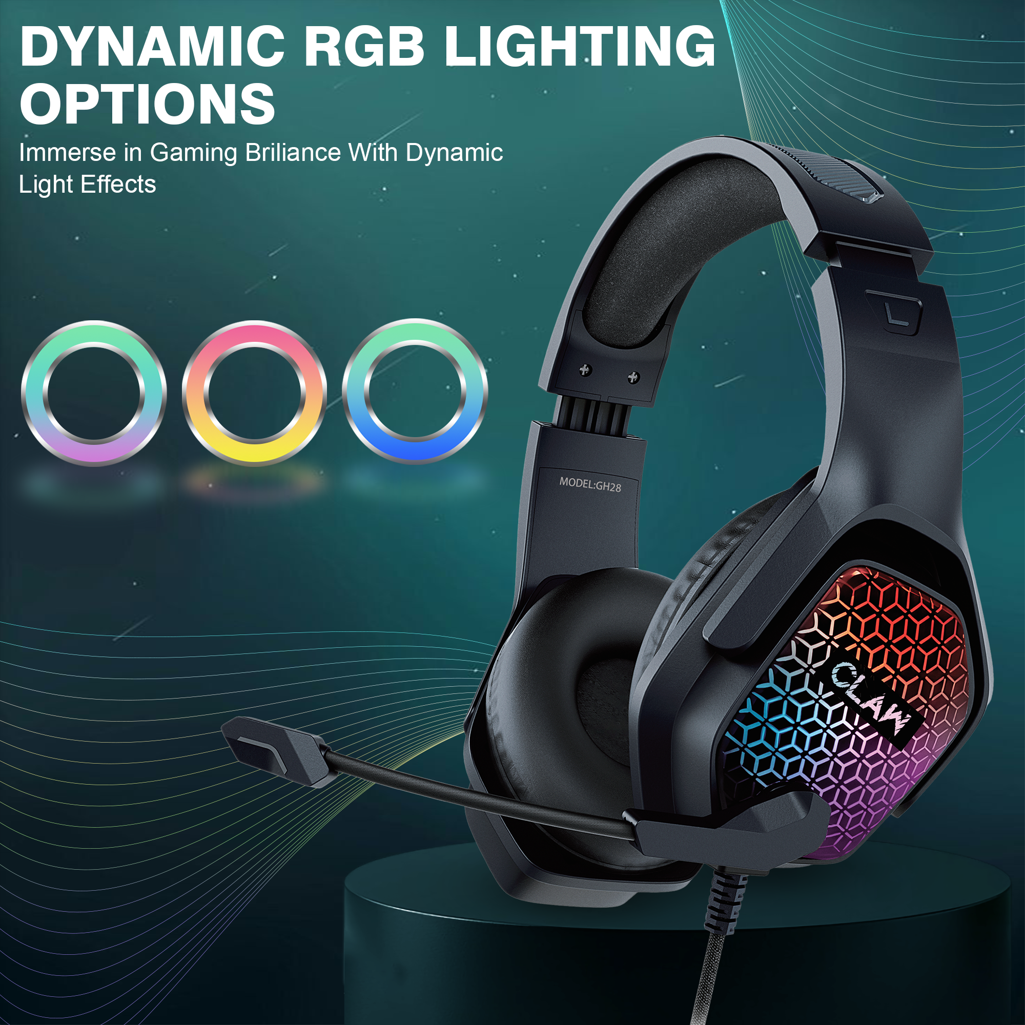 CLAW GH28 - RGB Gaming Headset with Microphone