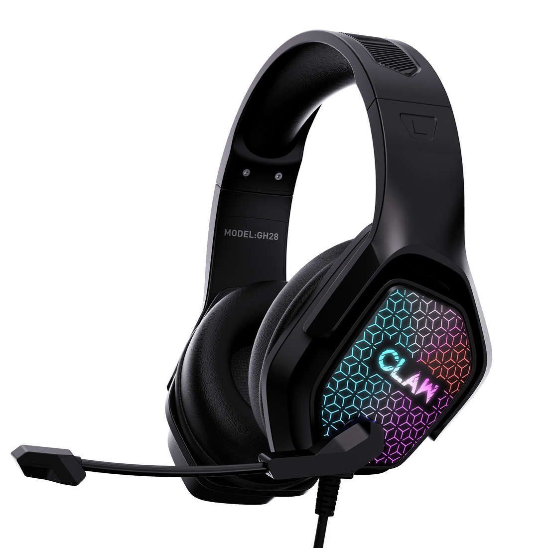 (Refurbished) CLAW GH28 - RGB Gaming Headset with Microphone