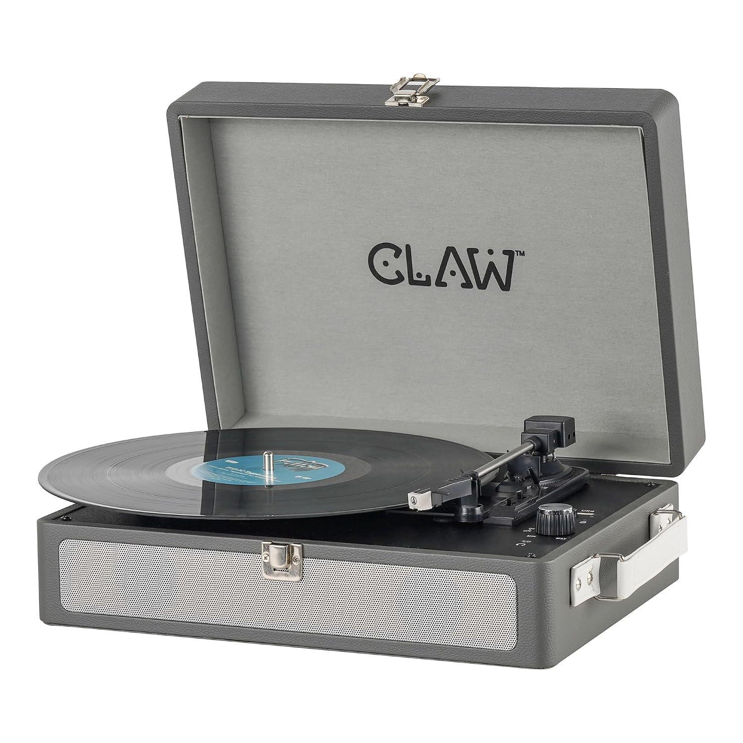 CLAW Stag Retro Pro Bluetooth Turntable with Magnetic Stylus | Slate Grey
