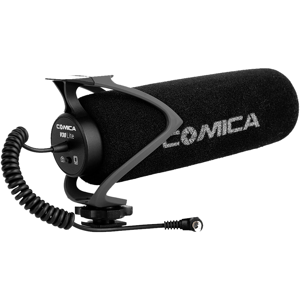 (Refurbished) Comica V30 LITE - Super Cardioid Condenser Shotgun Microphone (Black)
