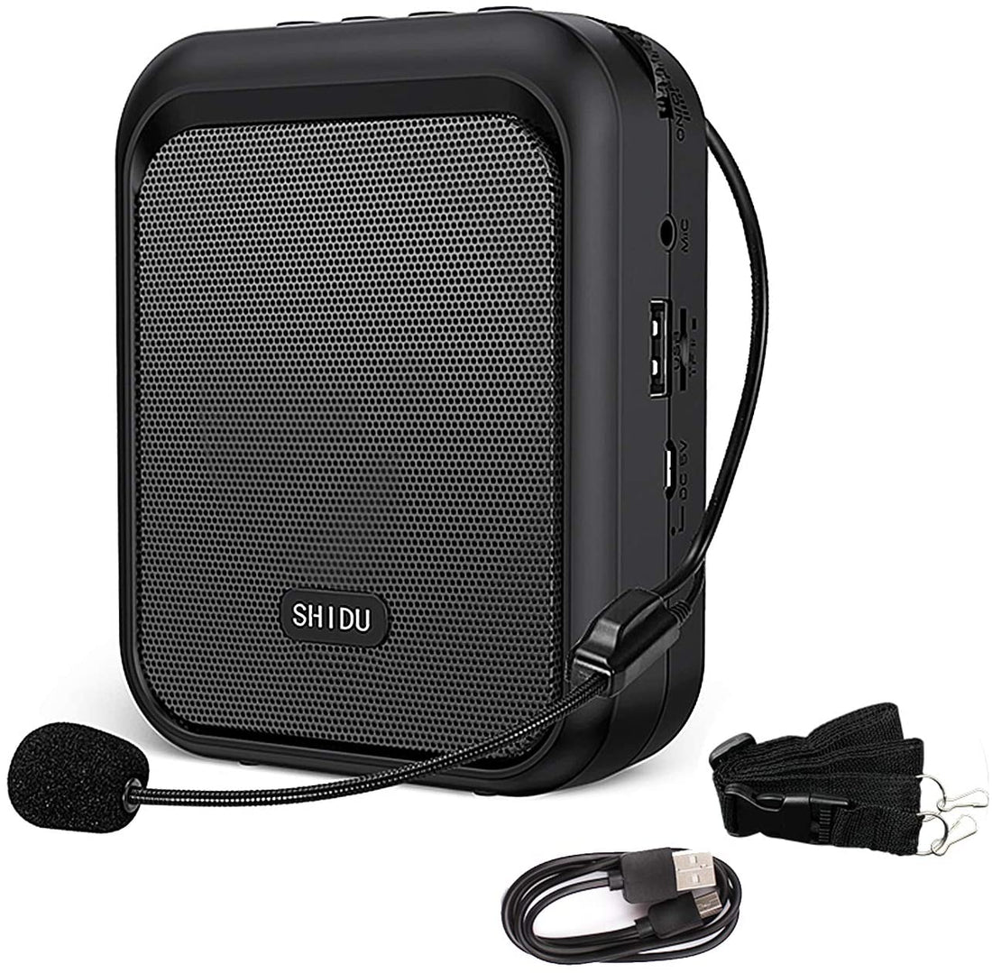 (Refurbished) Shidu M100 - Wired Portable Mini Voice Amplifier with Bluetooth Speakers