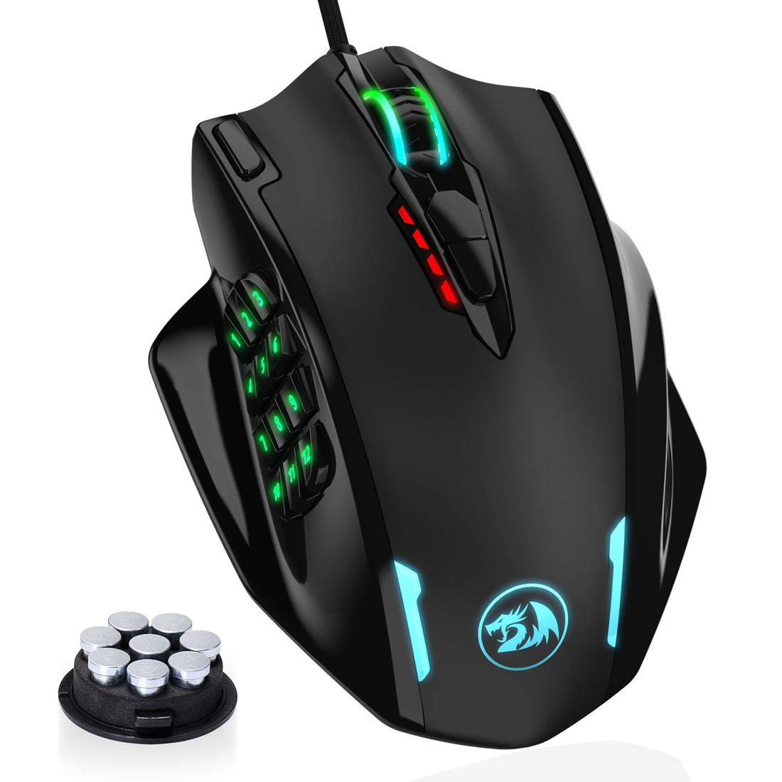 Redragon Impact M908 - RGB Wired Mouse with Weights