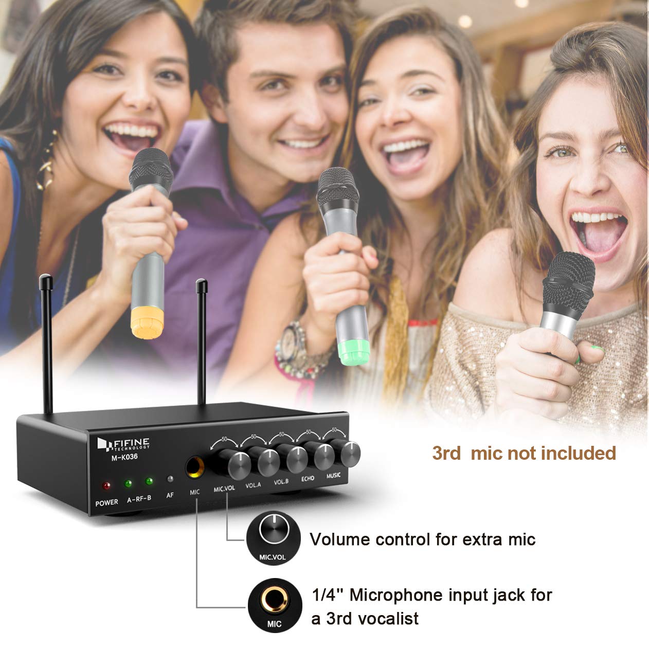 (Refurbished) FIFINE K036 - Wireless Handheld Microphone System