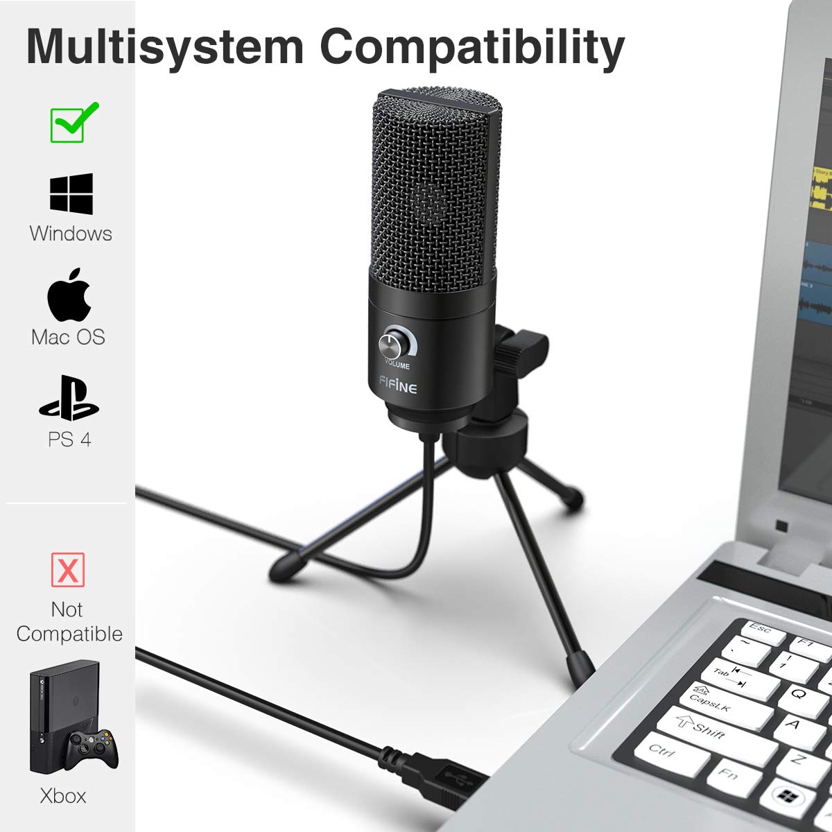FIFINE K669B - USB Microphone Condenser