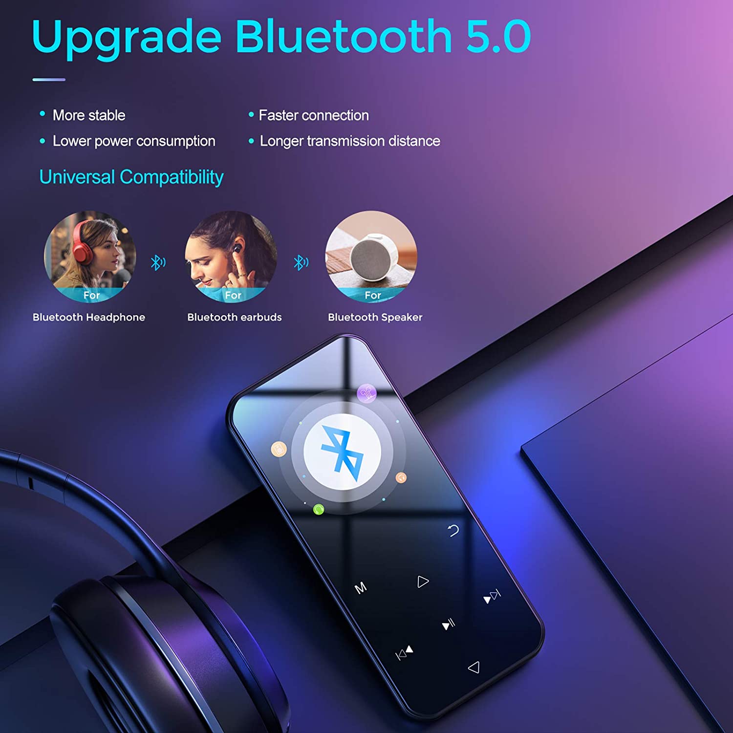 (Refurbished) Ruizu D19 - 32GB Bluetooth Lossless Music Player with Touch Screen