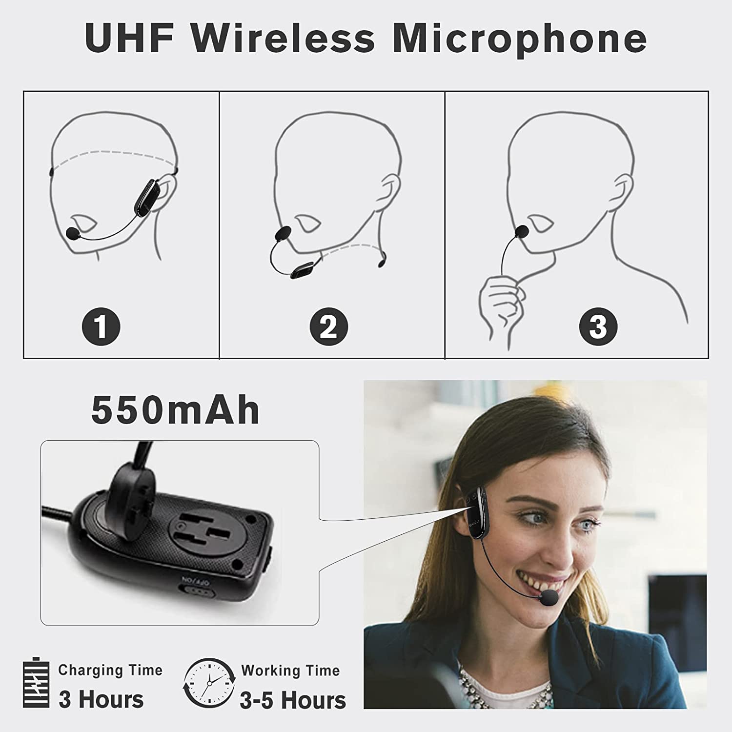 Shidu S611 - Wireless Portable Voice Amplifier with LED Display