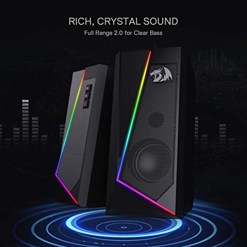 Redragon Anvil GS520 - RGB 2.0 Channel Gaming Wired Desktop Speakers