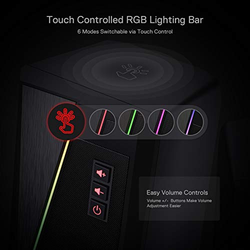 Redragon Anvil GS520 - RGB 2.0 Channel Gaming Wired Desktop Speakers
