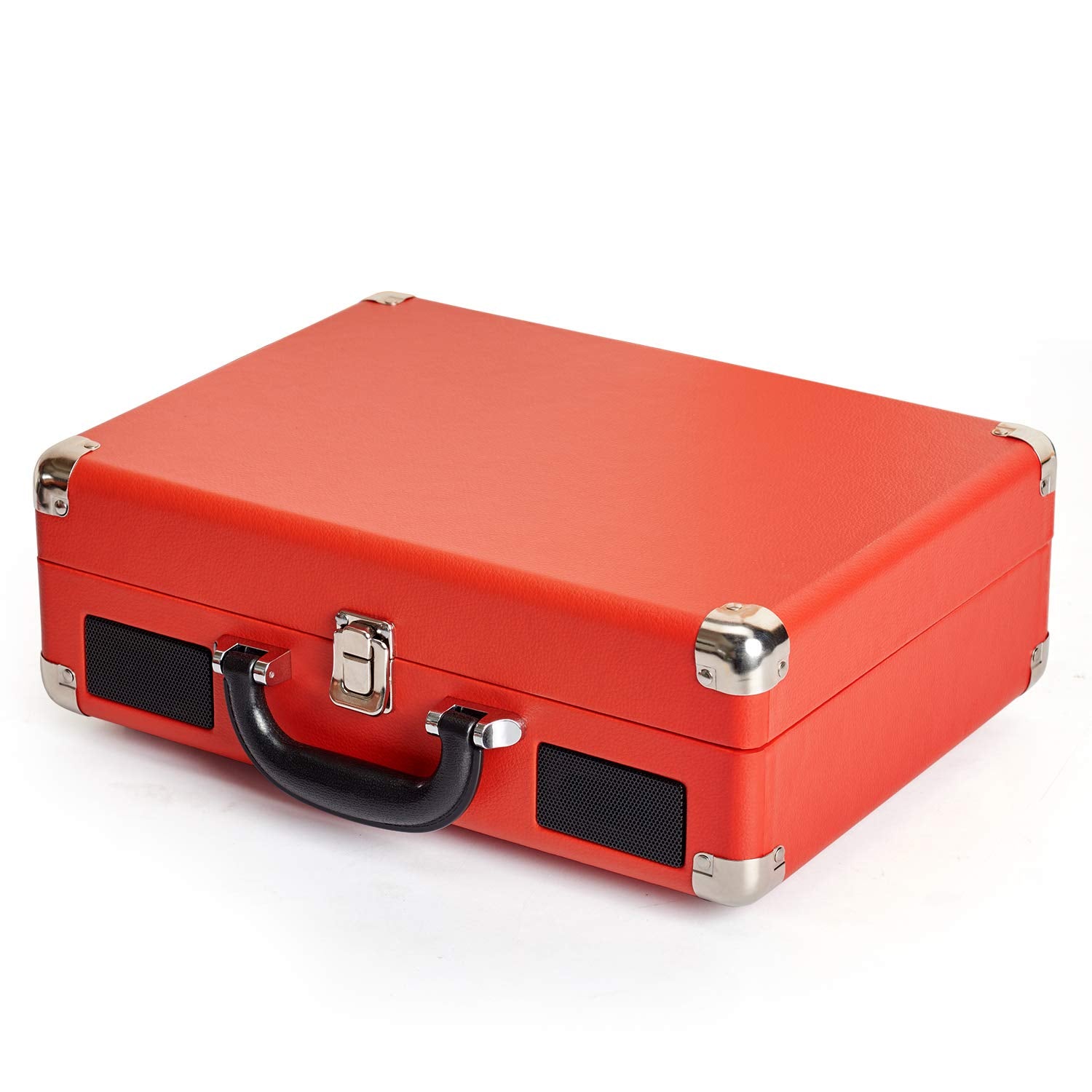 CLAW Stag Portable - Turntable with Built-in Stereo Speakers (Red)