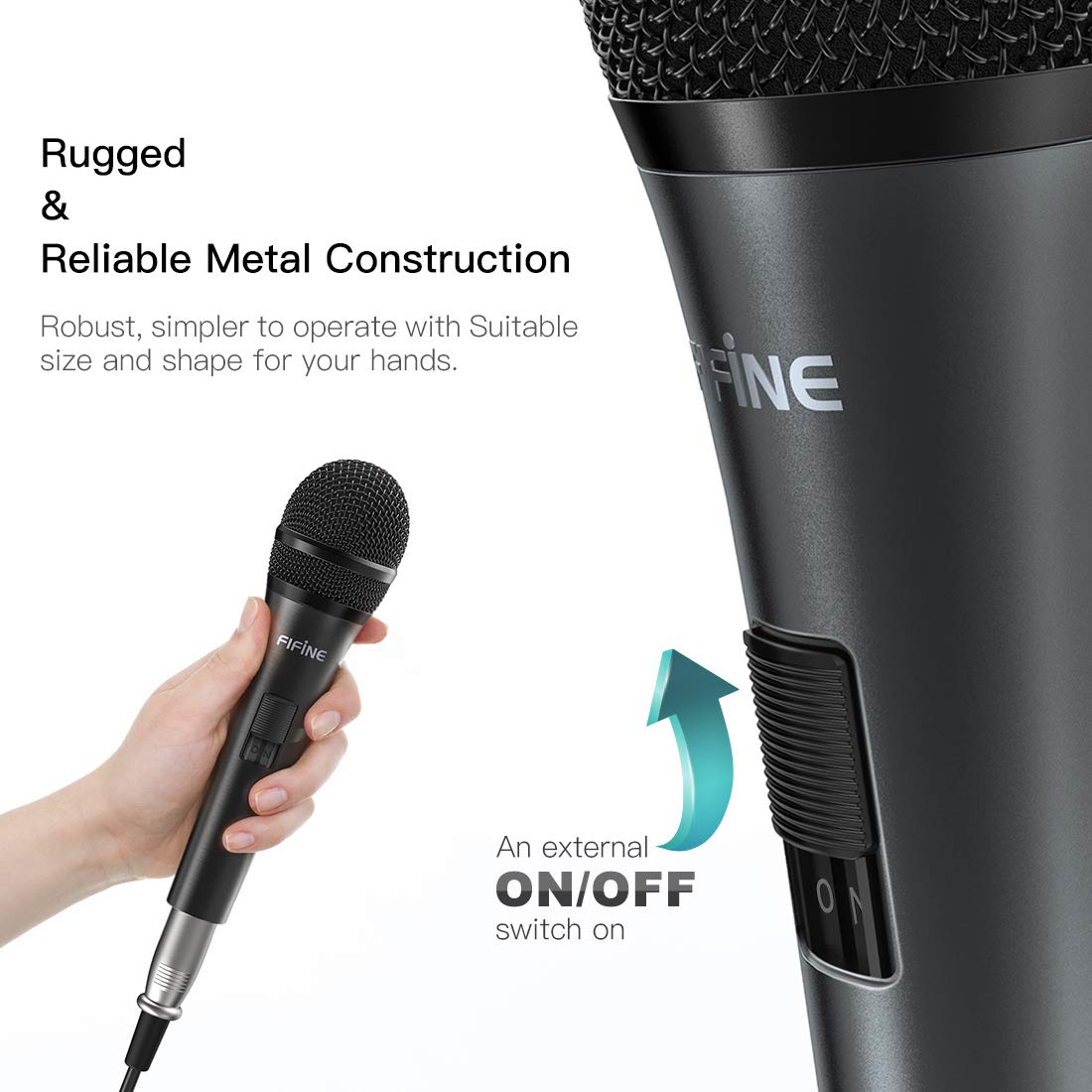 (Refurbished) Fifine K6 Wired Handheld Microphone