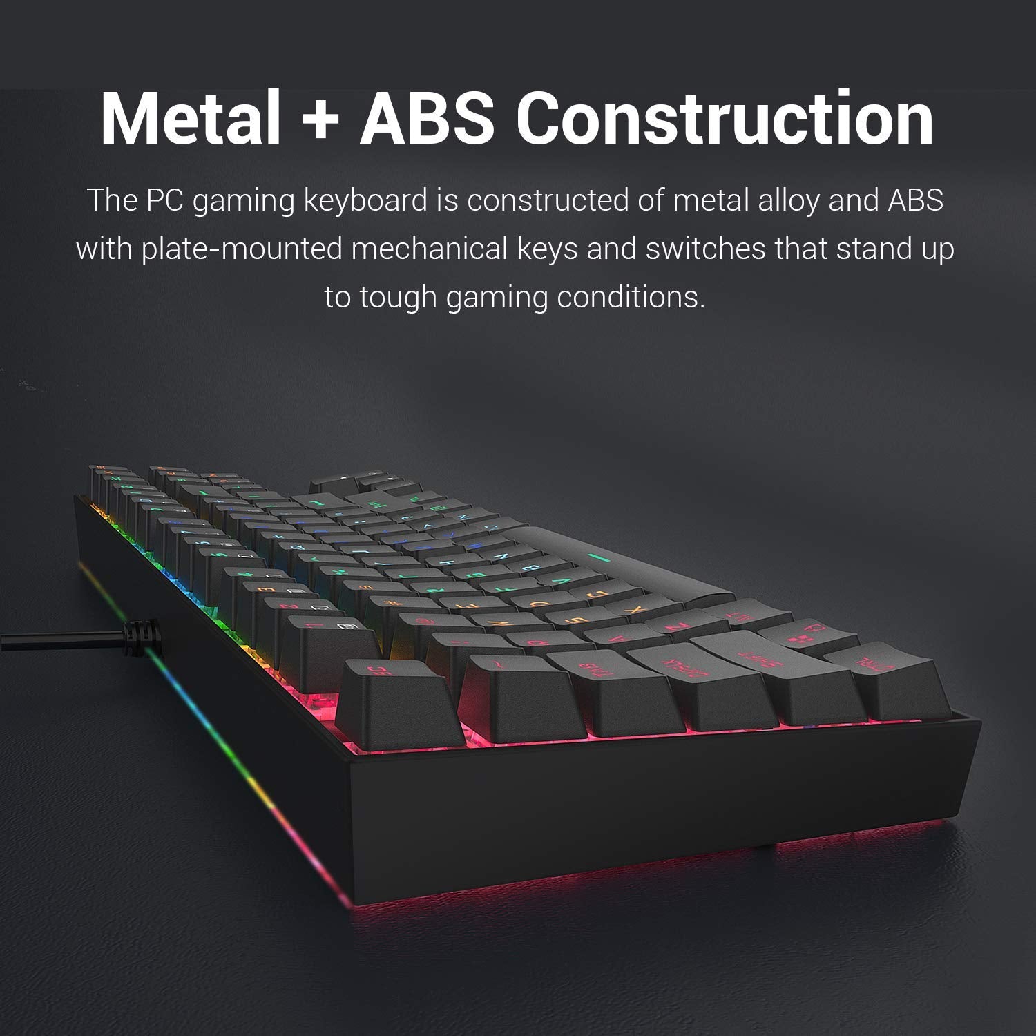 (Refurbished) Redragon Kumara K552 - TKL Wired Mechanical Keyboard RGB Black (Blue Switch)