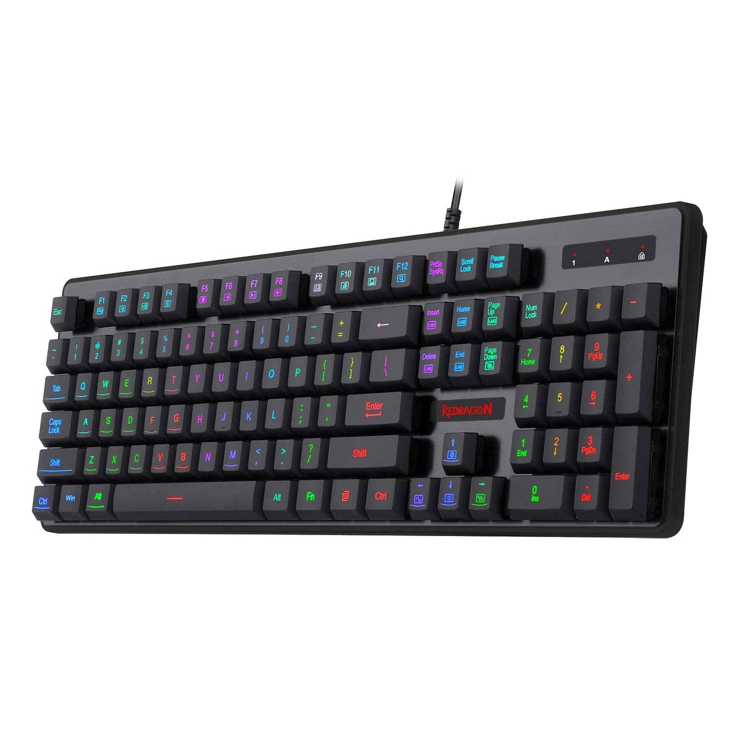 (Refurbished) Redragon Dyaus Pro K509-1 :- 104 Keys RGB Wired Keyboard Without Side LED (Mechanical Feel)