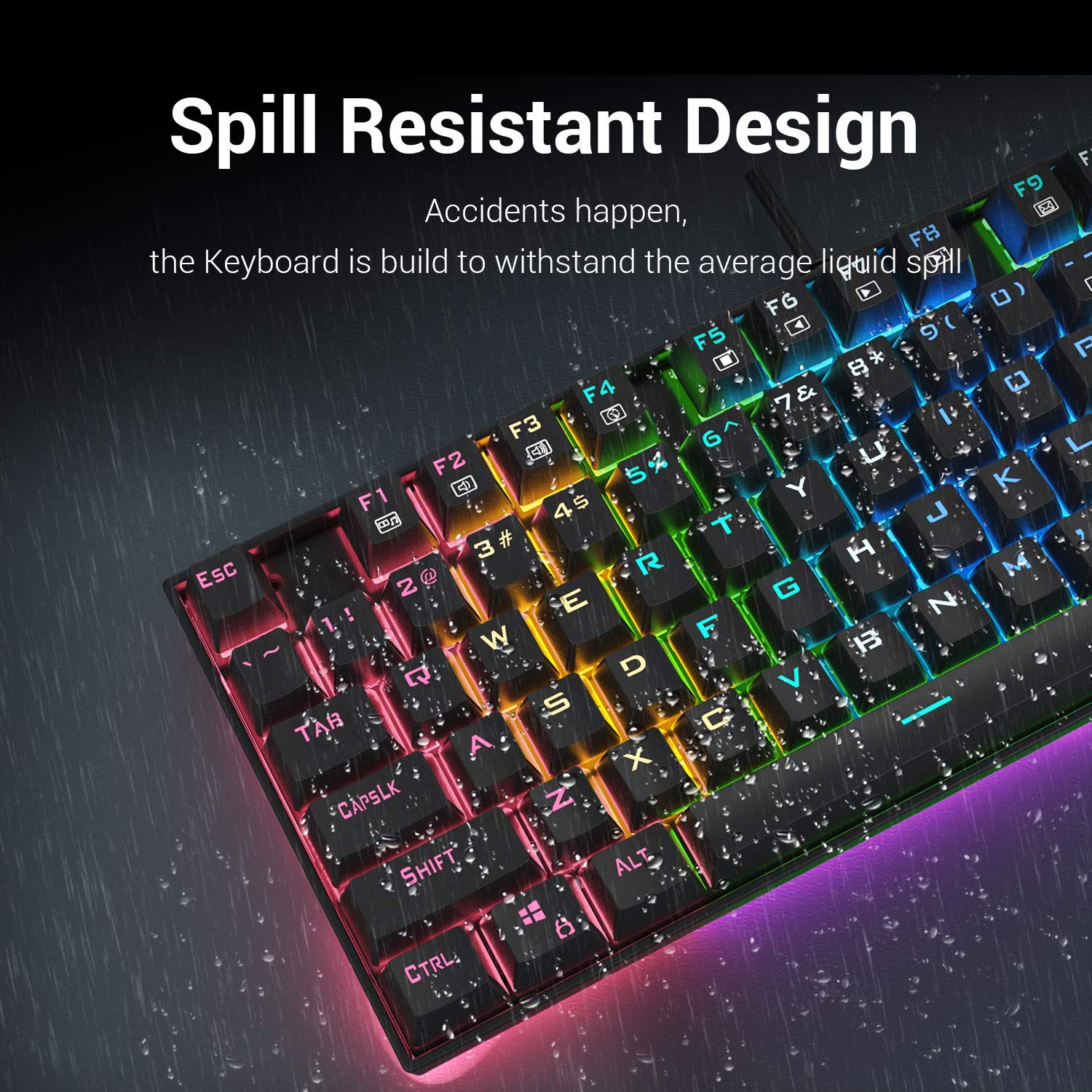 (Refurbished) Redragon Kumara K552 - TKL Wired Mechanical Keyboard RGB Black (Blue Switch)
