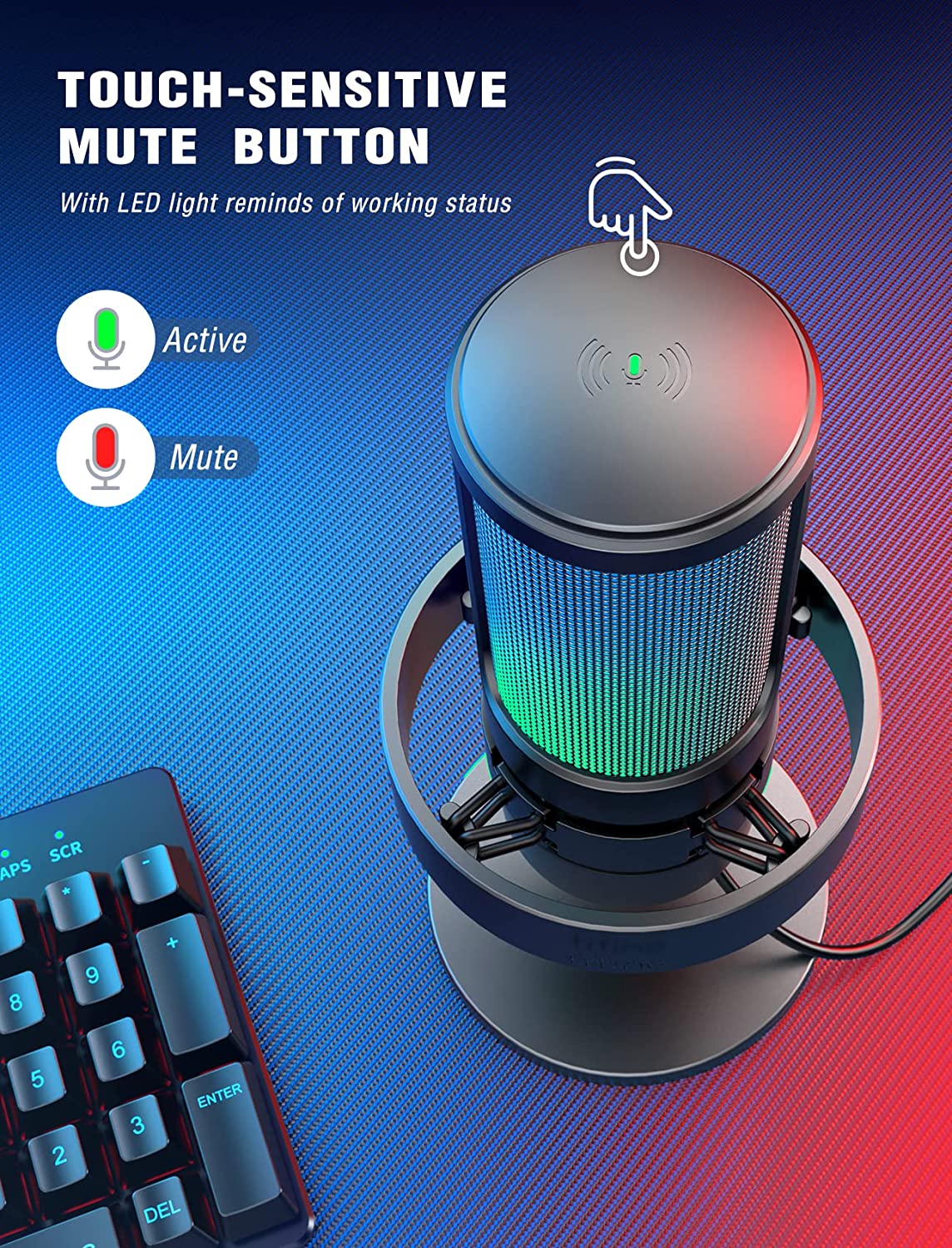 (Refurbished) Fifine Ampligame A8 - USB Gaming Microphone