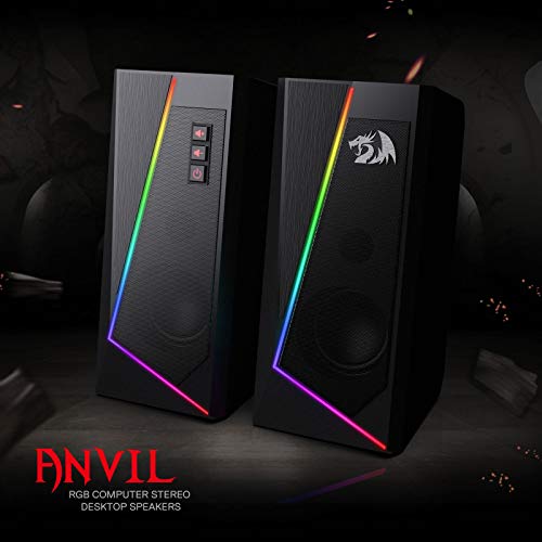 Redragon Anvil GS520 - RGB 2.0 Channel Gaming Wired Desktop Speakers